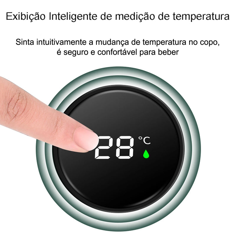 Garrafa Térmica Inox Inteligente com Termômetro